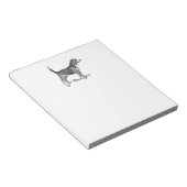 Cute Beagle Elegant Dog Tekening Notitieblok (Schuin)