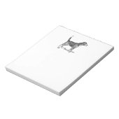 Cute Beagle Elegant Dog Tekening Notitieblok (Linkerzijde)