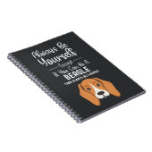 Cute Beagle Gifts Funny Dog Pets Humor Humorous Notitieboek (Rechterzijde)