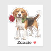Cute Beagle-hond Sticker (Vel)