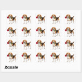 Cute Beagle-hond Vierkante Sticker (Vel)