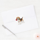 Cute Beagle-hond Vierkante Sticker (Envelop)