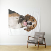 Cute Beagle Honden Foto Wandkleed (In Situ (horizontaal))