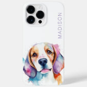 Cute Beagle Hondenliefhebber Waterverf Case-Mate iPhone Case (Achterkant)