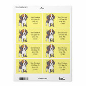 Cute Beagle Hondenras Thunder_Cove Etiket (Full Sheet)