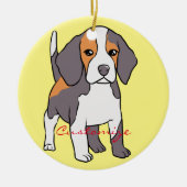 Cute Beagle Hondenras Thunder_Cove Keramisch Ornament (Voorkant)
