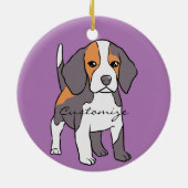 Cute Beagle Hondenras Thunder_Cove Keramisch Ornament (Achterkant)