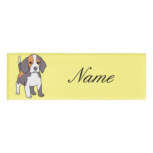 Cute Beagle Hondenras Thunder_Cove Naambadge (Voorkant)