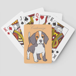 Cute Beagle Hondenras Thunder_Cove Pokerkaarten