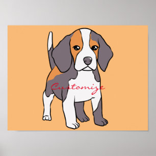 Cute Beagle Hondenras Thunder_Cove Poster