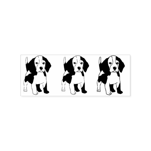 Cute Beagle Hondenras Thunder_Cove Rubberstempel (Afrduk)