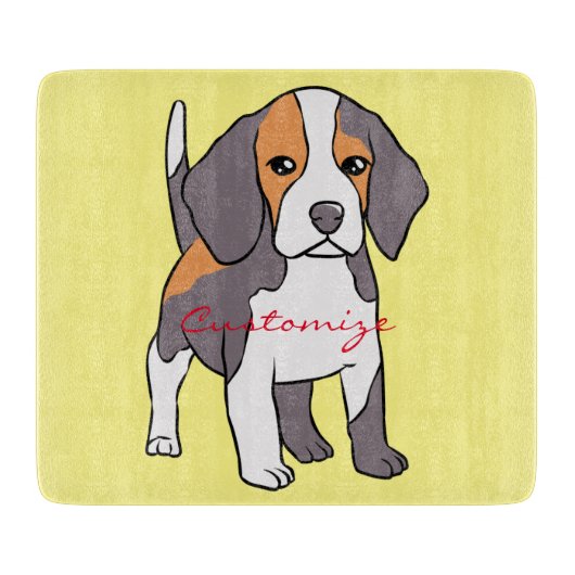 Cute Beagle Hondenras Thunder_Cove Snijplank (Voorkant)