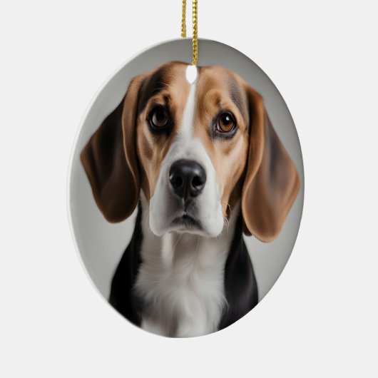 Cute Beagle Keramisch Ornament (Rechts)