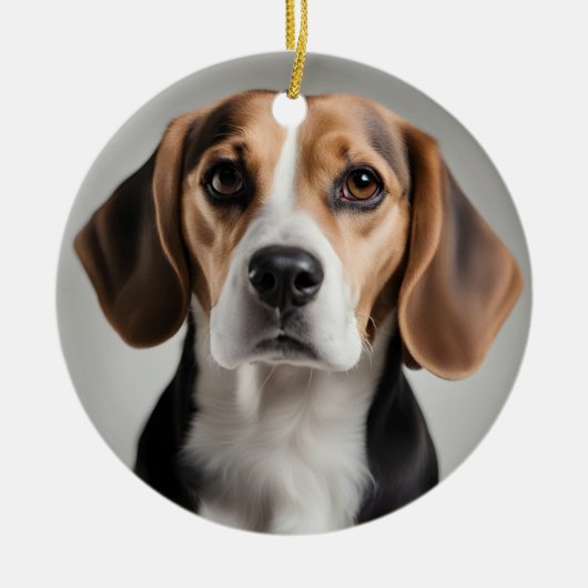 Cute Beagle Keramisch Ornament (Voorkant)
