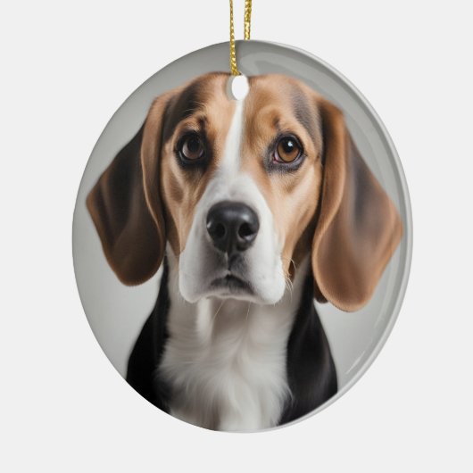 Cute Beagle Keramisch Ornament (Links)