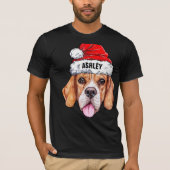 Cute Beagle Kerstmis Pet Dog Big T-shirt (Voorkant)
