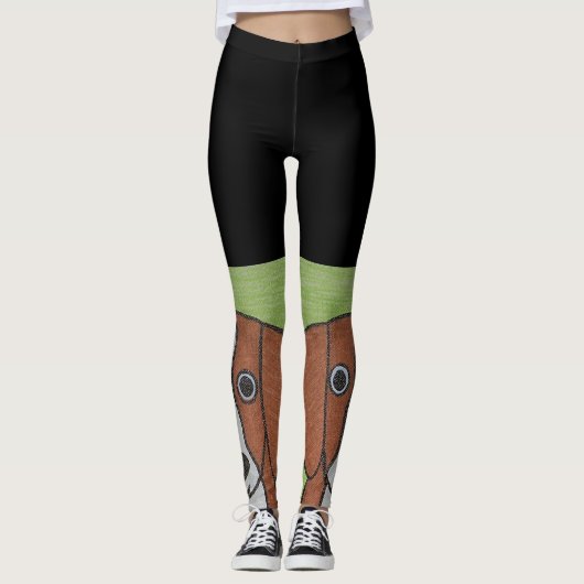 Cute Beagle Leggings (Voorkant)