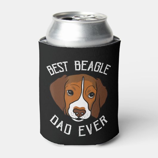 Cute Beagle Lover Gift Best Beagle Dad Ever Novelt Blikjeskoeler (Blikje Voorkant)
