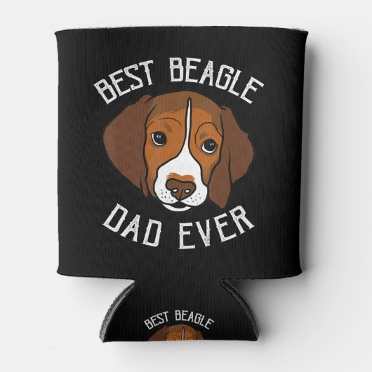 Cute Beagle Lover Gift Best Beagle Dad Ever Novelt Blikjeskoeler (Voorkant)