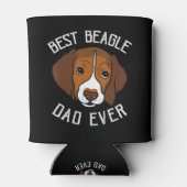 Cute Beagle Lover Gift Best Beagle Dad Ever Novelt Blikjeskoeler (Achterkant)