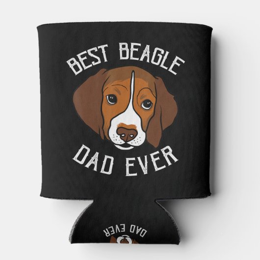 Cute Beagle Lover Gift Best Beagle Dad Ever Novelt Blikjeskoeler (Achterkant)