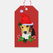 Cute Beagle Lovert kerstcadeautassen Cadeaulabel (Achterkant)