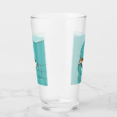 Cute Beagle op Couch | Happy Sleeping Sofa Dog Glas (Rechts)