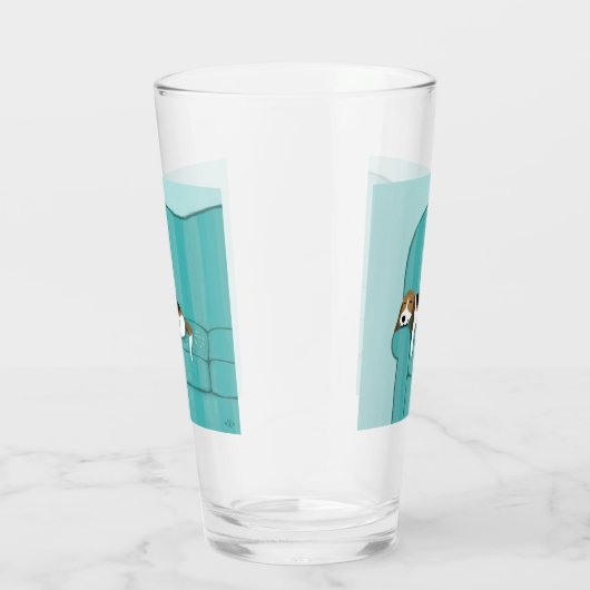 Cute Beagle op Couch | Happy Sleeping Sofa Dog Glas (Rechts)