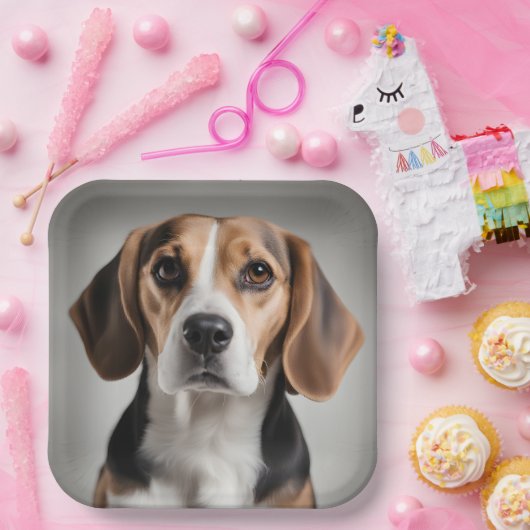 Cute Beagle Papieren Bordje (Feest)