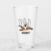 Cute Beagle Personalized  | Funny Dog Glas (Voorkant)