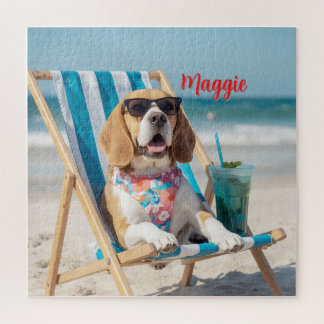 Cute Beagle Personalized Puzzle Legpuzzel