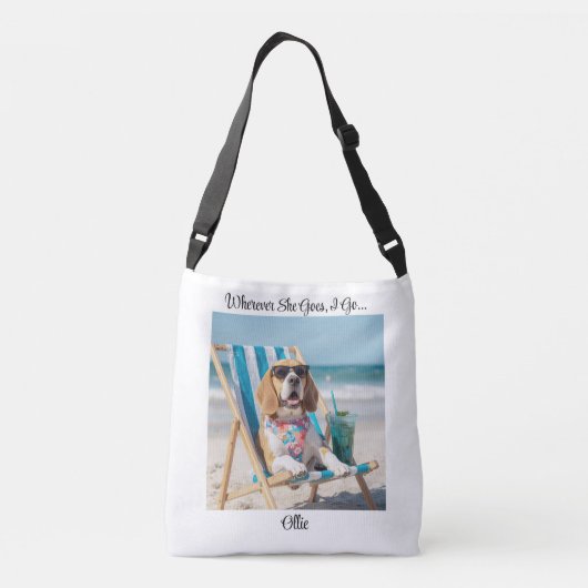 Cute Beagle Personalized Tote Bag (Achterkant)
