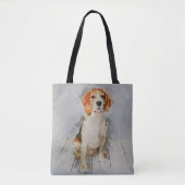 Cute Beagle Portrait Tote Bag (Voorkant)