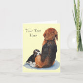 Cute beagle puppy dog cuddum kaart (Voorkant)