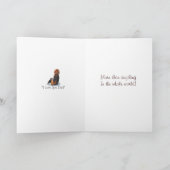 Cute beagle puppy dog met vers vers voor vader kaart (Binnen)