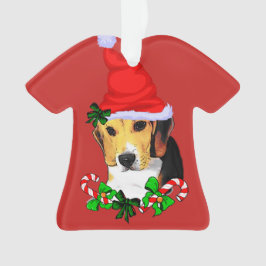 Cute Beagle Puppy Kerstmis Ornament