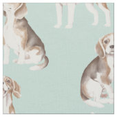 Cute Beagle Puppy Pattern Stof (Close Up)
