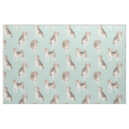 Cute Beagle Puppy Pattern Stof
