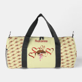 Cute Beagle Puppy Red Hearts gepersonaliseerd Plunjezak (Achterkant)