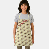 Cute Beagle Puppy Red Hearts gepersonaliseerd Schort (Insitu)