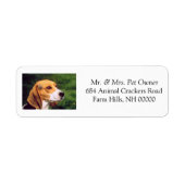Cute Beagle Return Address Mailing Labels Stickers (Voorkant)