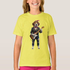 Cute Beagle Rockster Kids T-shirt