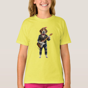Cute Beagle Rockster Kids T-Shirt