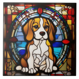 Cute Beagle Sierkunst Keramische Tegel Tegeltje
