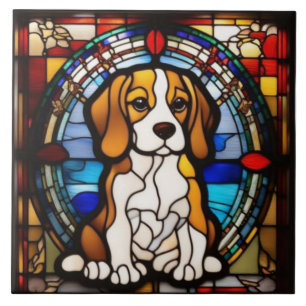 Cute Beagle Sierkunst Keramische Tegel Tegeltje
