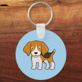 Cute Beagle Sleutelhanger (Voorkant)