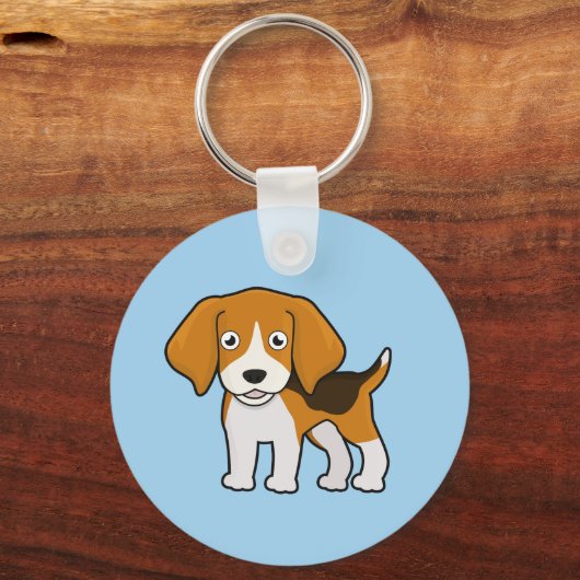 Cute Beagle Sleutelhanger (Voorkant)