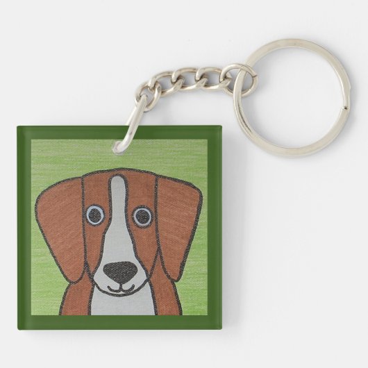 Cute Beagle Sleutelhanger (Achterkant)