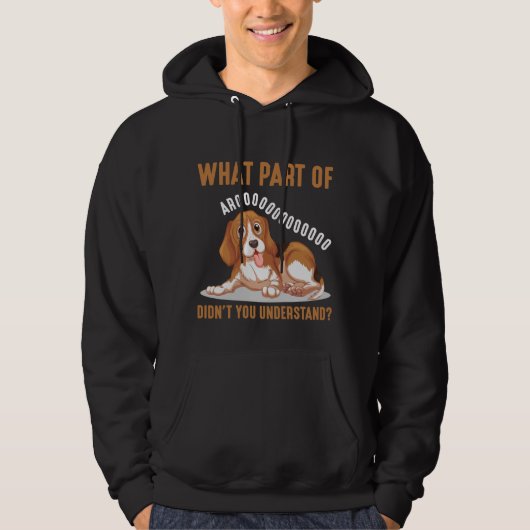 Cute Beagle Stubborn Puppy Beagle Dog Puppy Hoodie (Voorkant)