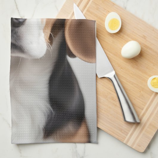 Cute Beagle Theedoek (Quarter Fold)